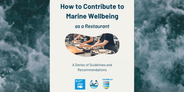 Poster of the guidelines for restaurants to contribute to marine wellbeing prepared by CHARM-EU students