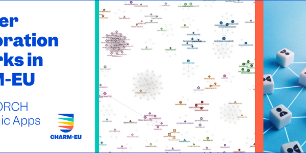 Banner for the TORCH Bibliographic Apps with visuals depicting networks