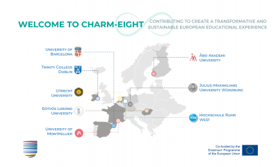A map of Europe with all the CHARM-EIGHT∞ partners