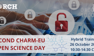 Banner of the Second CHARM-EU Open Science Day with an open lock and the details of the event.