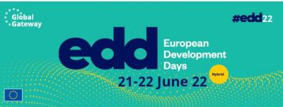 EDD logo with green background and yellow dots