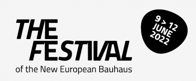 THE FESTIVAL logo with grey background and dates in a black circle