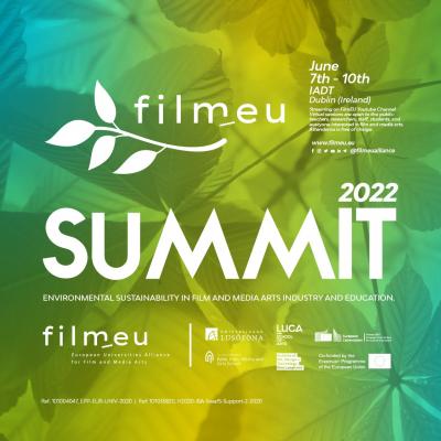 FILMEU SUMMIT Poster green and yellow leaf background