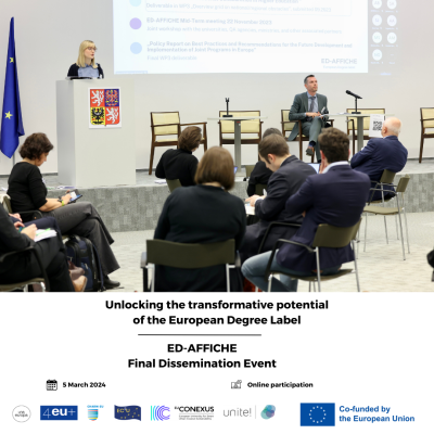Unlocking the transformative potential of the European Degree Label: ED-AFFICHE Final Dissemination Event, 5 March 2024, Online participation