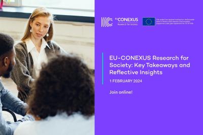 EU-CONEXUS Research for Society: Key Takeaways and Reflective Insights 1 February 2024 Join online!